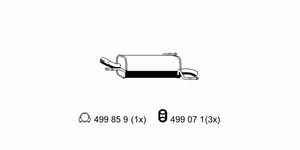 Глушитель выхлопных газов конечный