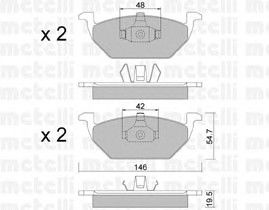 Комплект тормозных колодок, дисковый тормоз 22-0211-1 Metelli