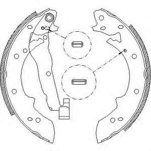 Колодки барабанные к-кт для Opel Zafira B 2005-2012 4027.01 Remsa