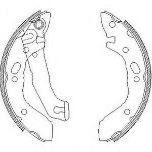 Колодки барабанные к-кт для Hyundai Pony/Excel 1990-1995 4401.00 Remsa