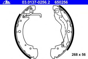 Колодки барабанные к-кт для VW Transporter T4 1996-2003 03.0137-0256.2 Ate