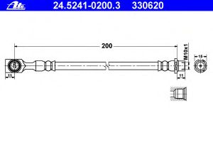 Тормозной шланг 24.5241-0200.3 Ate