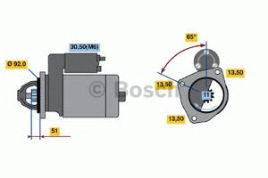 Стартер 0 001 371 006 Bosch
