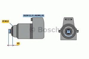 Стартер 0 001 601 007 Bosch