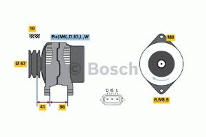 Генератор 0 124 120 001 Bosch