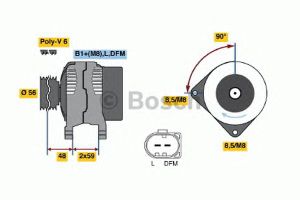 Генератор 0 124 325 097 Bosch
