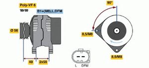 Генератор восстановленный RBN 0124525091 Bosch
