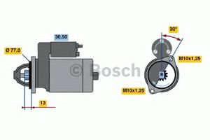 Стартер 0 986 020 411 Bosch