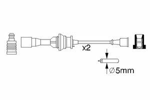 Провода высокого напряж. к-кт для Mazda 323 (BJ) 1998-2003 0 986 357 266 Bosch