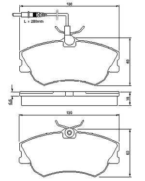 Комплект тормозных колодок, дисковый тормоз 0 986 424 451 Bosch