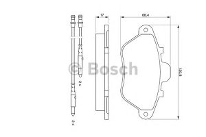 Комплект тормозных колодок, дисковый тормоз 0 986 460 950 Bosch
