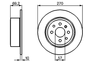 Диск тормозной задний для Opel Vectra B 1999-2002 0 986 478 420 Bosch