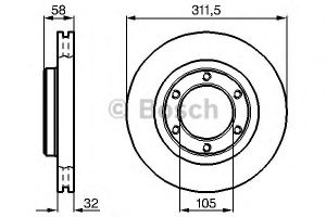 Тормозной диск 0 986 478 580 Bosch