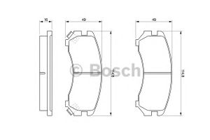 Комплект тормозных колодок, дисковый тормоз 0 986 493 450 Bosch