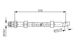 Шланг тормозной передний для SAAB 900 1993-1998 1 987 476 464 Bosch