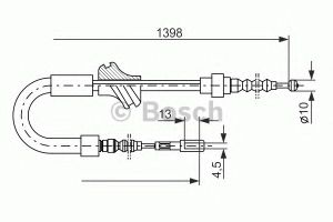 Трос, стояночная тормозная система 1 987 477 200 Bosch