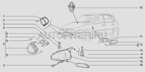Указатель поворота боковой, желтый 11180372601001 Автоваз