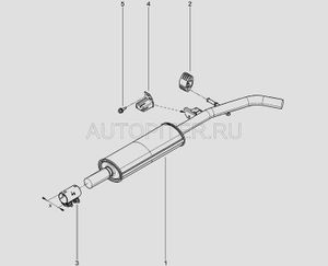 Демпфер колебаний выпускной системы 206627880r Автоваз