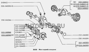 Сальник полуоси заднего моста для VAZ 2107 1982-2012 21012401034 Автоваз