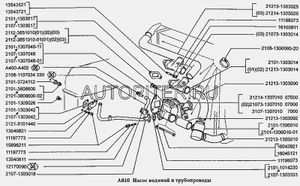 Фланец (тройник) блок-термостат ВАЗ 2107-2123 210731303014 Автоваз