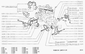 Подушка двигателя передняя 2108 21081001020 Автоваз
