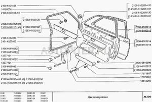 OБИBKA ПEP ДBEPИ 21083610201401 Автоваз