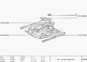 Соединитель порога пола В_ 2110-12 правый ВАЗ 21105101066 Автоваз