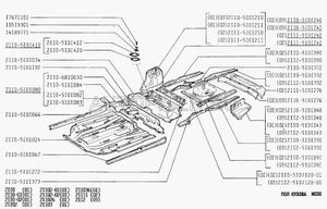 Соединитель порога пола В_ 2110-12 правый ВАЗ 21105101066 Автоваз