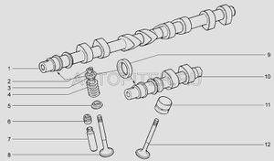 Вал распределительный выпускной 21120100601400 Автоваз