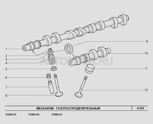 Вал распределительный выпускной 21120100601400 Автоваз
