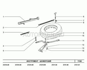 Опора запасного колеса в сборе 21214310502300 Автоваз