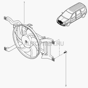 электровентилятор с кожухом в сборе 214810826r Автоваз