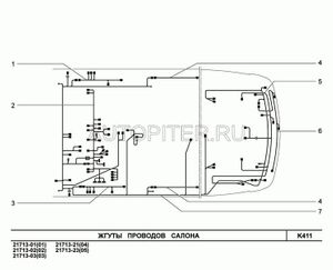 жгут проводов задний в сборе 21710372421000 Автоваз