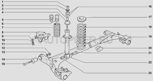 Амортизатор задней подвески в сборе (Асоми) 21905291500488 Автоваз