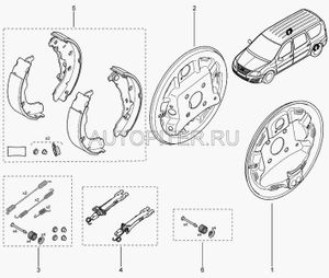 Комплект тормозных колодок 7701210109 Автоваз