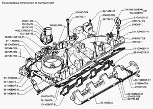 Коллектор ГАЗ 3307, 53  прав. 5111008029 Змз