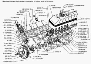 Седло клапана для а/м ГАЗ-53 (8впуск+8выпуск) ЗМЗ 53-1007080/82 531007080 Змз