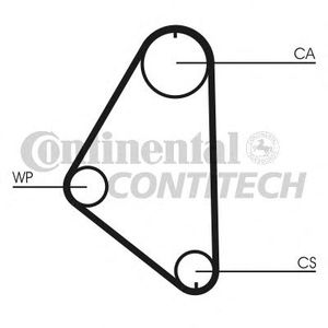 Ремень ГРМ для Opel Corsa B 1993-2000 CT558 Contitech