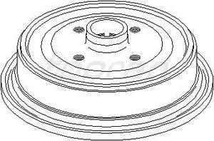 Барабан тормозной для Audi 80/90 [B4] 1991-1995 103693755 Hans Pries