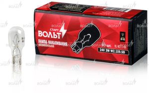 Лампа накаливания 24V 3W W2.1X9.5D бесцокольная (VL-W2.1-06) vlw2106 Startvolt