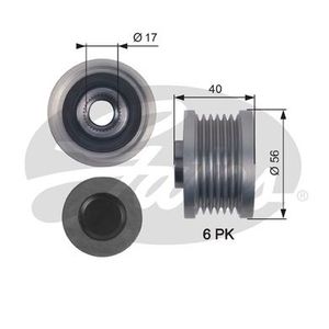Шкив генератора для Nissan Teana J32 2008-2013 OAP7129 Gates