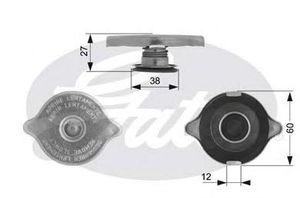 Крышка радиатора для Alfa Romeo Giulietta 1977-1985 RC107 Gates