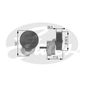 Ролик-натяжитель ручейкового ремня для Chrysler Voyager/Caravan 1996-2001 T38122 Gates