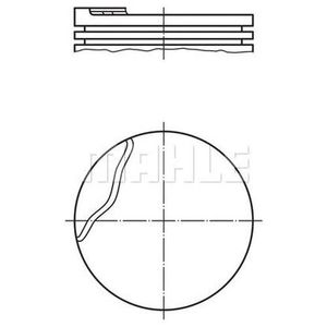 поршень! d79.5x1.5x1.5x2.5 STD (3-4 цил.)\ Renault Megane/Clio/Logan 1.6i K7M 96> 0220300 Knecht/Mahle