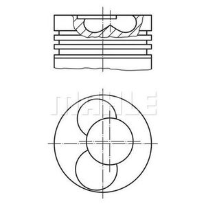 Поршень, комплект 0304100 Knecht/Mahle
