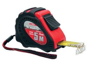 Рулетка Status autostop magnet+, 7,5 м х 25 мм, обрезиненная, нейлоновое покрыти 31009 Matrix
