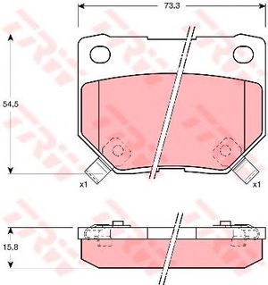 Колодки тормозные задние дисковые к-кт для Subaru Impreza (G11) 2000-2007 GDB1007 Trw/Lucas