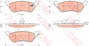 Колодки тормозные задние дисковые к-кт для Chrysler Voyager/Caravan (RG/RS) 2000-2008 GDB4130 Trw/Lucas