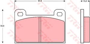 Комплект тормозных колодок, дисковый тормоз GDB939 Trw/Lucas