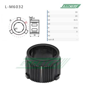 Втулка рулевой рейки без ГУР 24,00/31,50/33,00*3,00/22,60 тип 6G lm6032 Emmetec